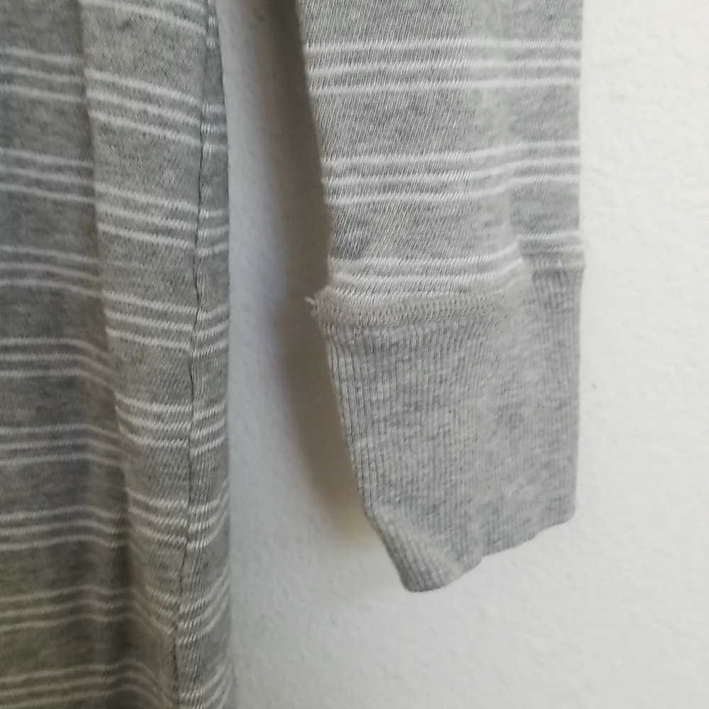 Standard JAMES PERSE Heathered Gray Stripe Cotton Dress Size S Grey - Picture 5 of 8